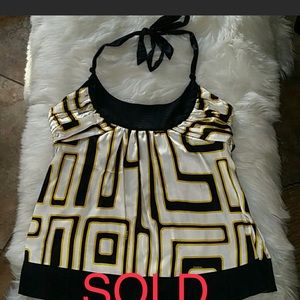 bebe silk halter top
